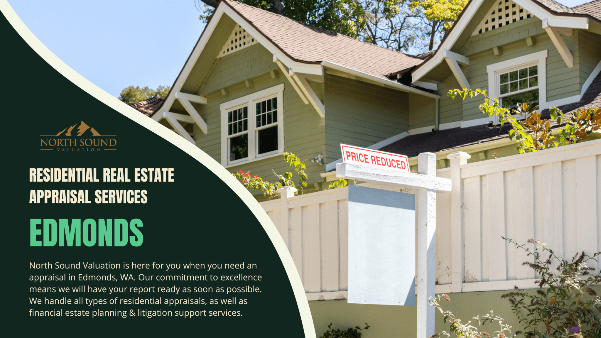 Real Estate Home Appraiser, Edmonds North Sound Valuation